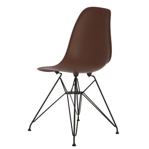 POPfurniture Chaise POP DSR Pieds Noirs Brun