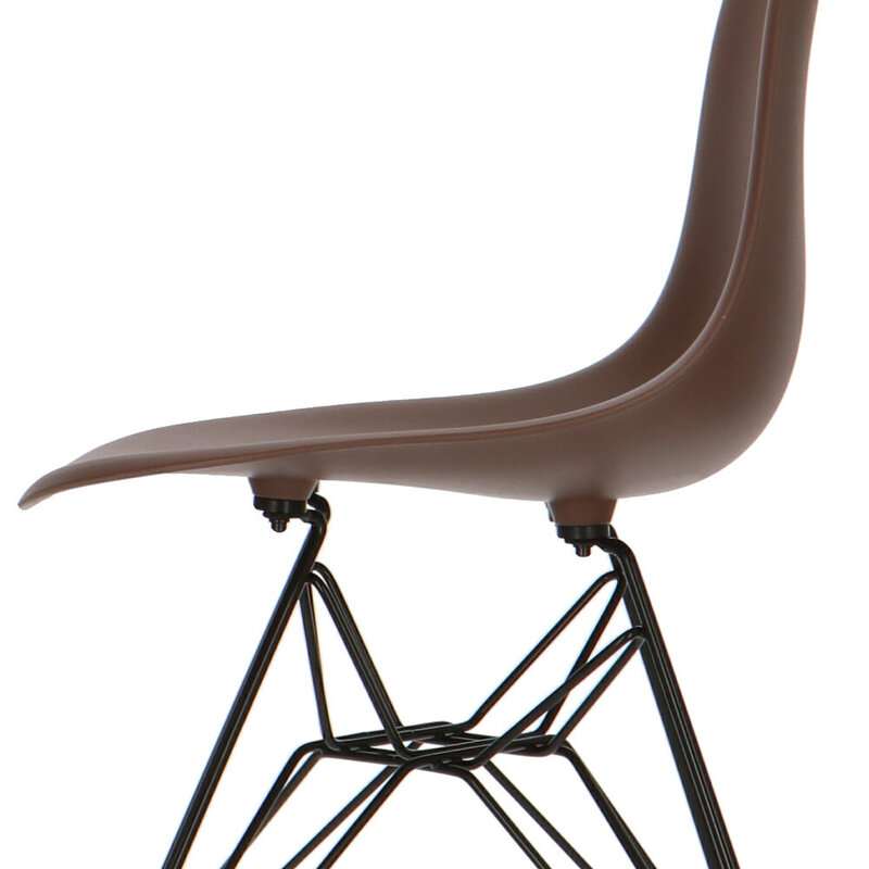 POPfurniture POP Chair DSR Black Base Brown