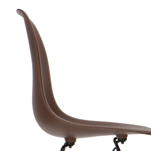 POPfurniture Chaise POP DSR Pieds Noirs Brun