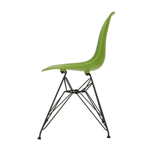 POPfurniture POP Stuhl DSR Schwarzes Untergestell Grün