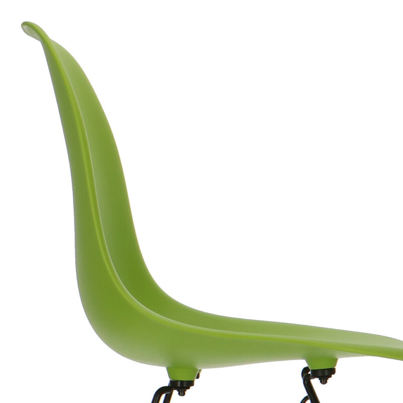 POPfurniture Chaise POP DSR Pieds Noirs Vert