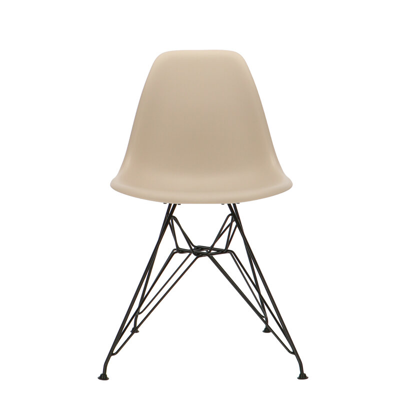 POPfurniture POP Stuhl DSR Schwarzes Untergestell Greige