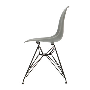 POPfurniture POP Stuhl DSR Schwarzes Untergestell Grau