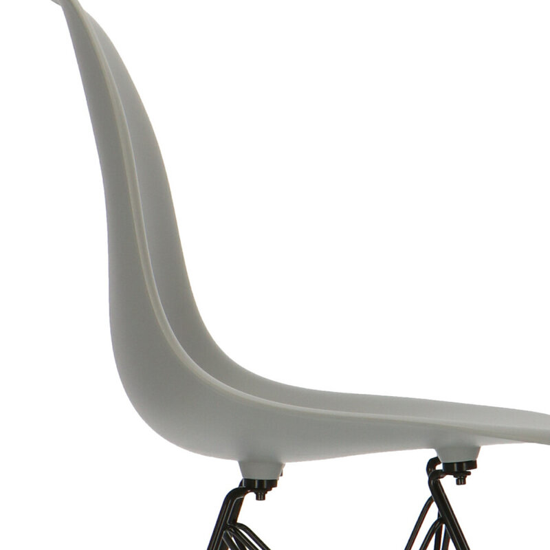 POPfurniture Chaise POP DSR Pieds Noirs Gris