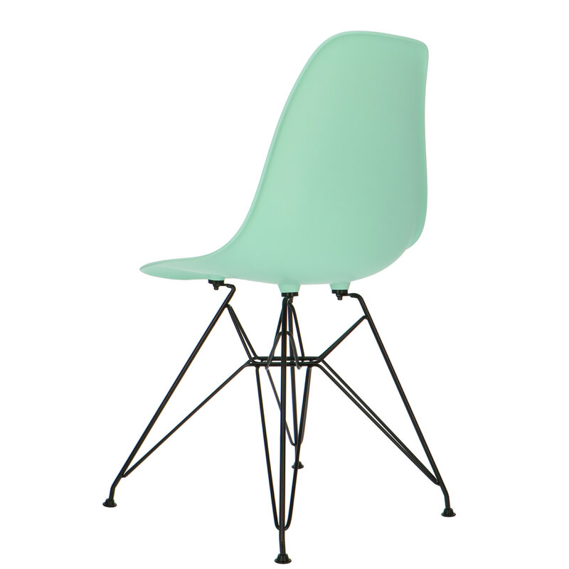 POPfurniture Chaise POP DSR Pieds Noirs Vert Menthe