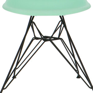 POPfurniture POP Stol DSR Sort Chassis Mint Grøn