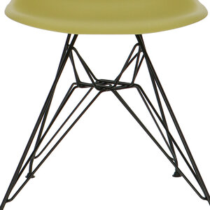 POPfurniture Chaise POP DSR Pieds Noirs Vert olive