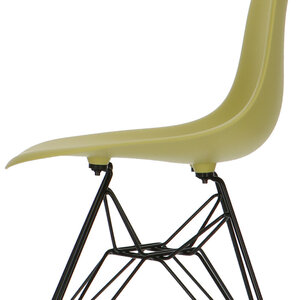 POPfurniture POP Chair DSR Black Base Olive Green