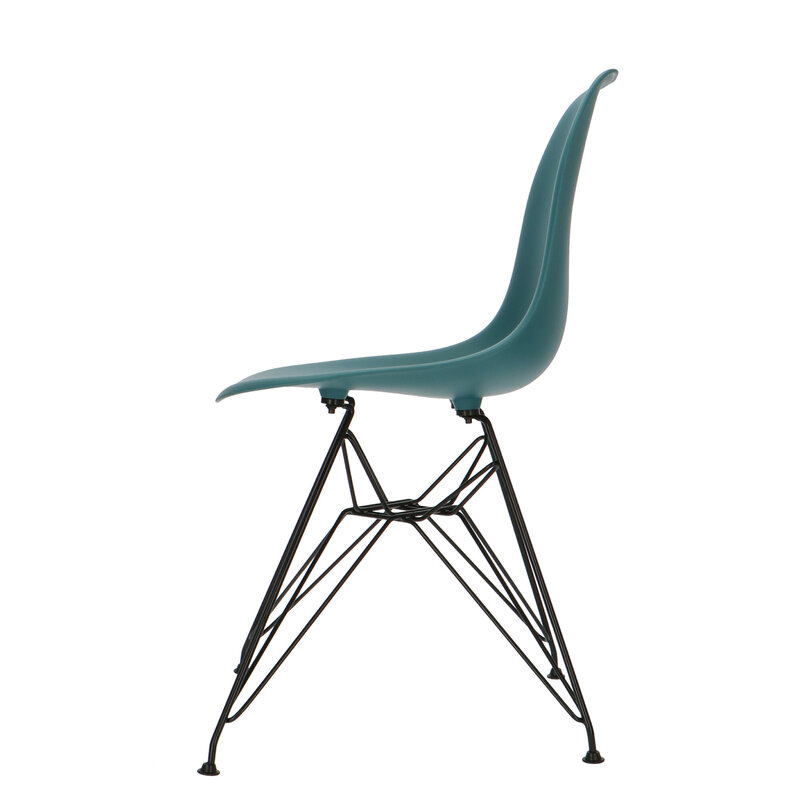 POPfurniture POP Stol DSR Sort Chassis Benzinblå