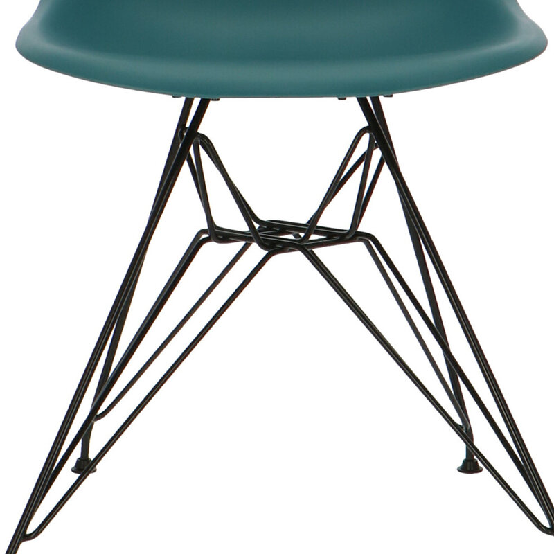 POPfurniture POP Stol DSR Sort Chassis Benzinblå