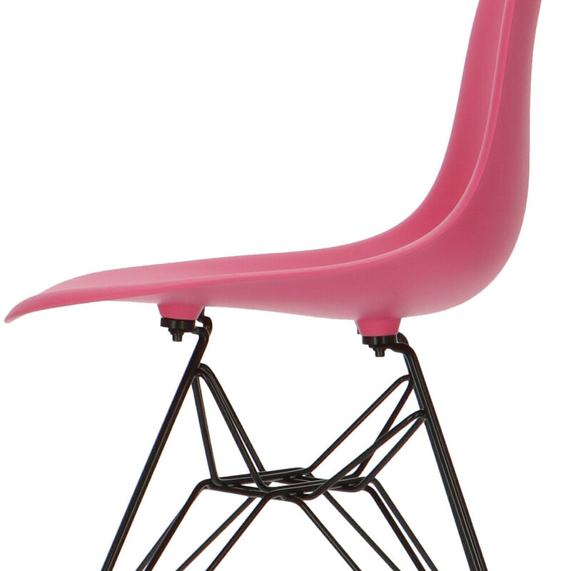 POPfurniture POP Chair DSR Black Base Pink