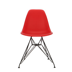 POPfurniture Chaise POP DSR Pieds Noirs Rouge