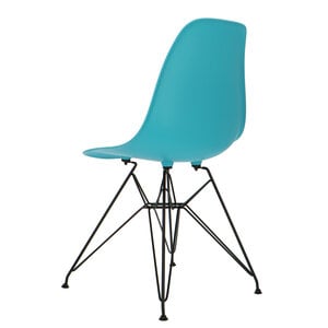 POPfurniture POP Stuhl DSR Schwarzes Untergestell Türkis