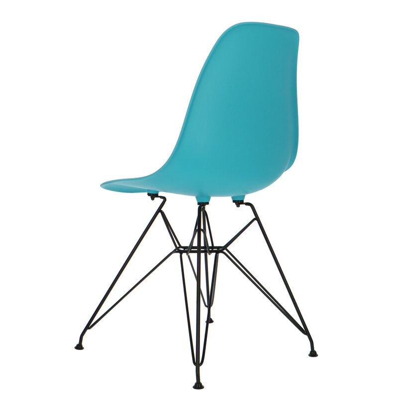 POPfurniture POP Chair DSR Black Base Turquoise