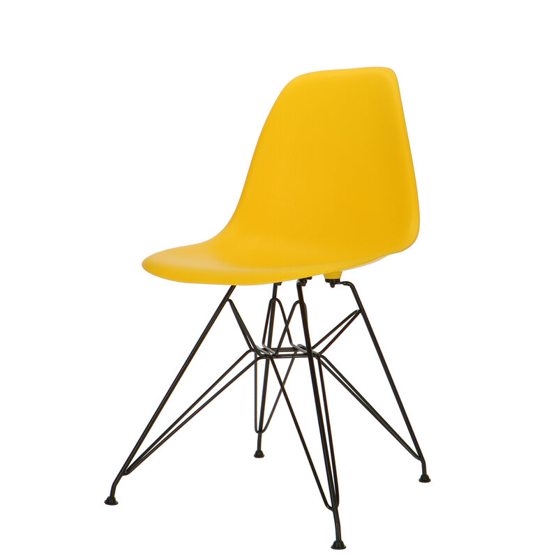 POPfurniture POP Stuhl DSR Schwarzes Untergestell Gelb