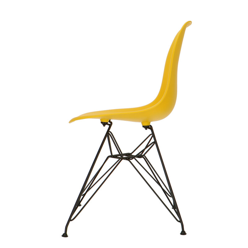 POPfurniture POP Stuhl DSR Schwarzes Untergestell Gelb