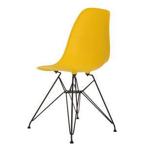 POPfurniture POP Chair DSR Black Base Yellow