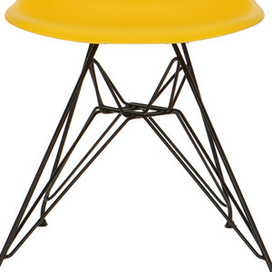 POPfurniture POP Stuhl DSR Schwarzes Untergestell Gelb