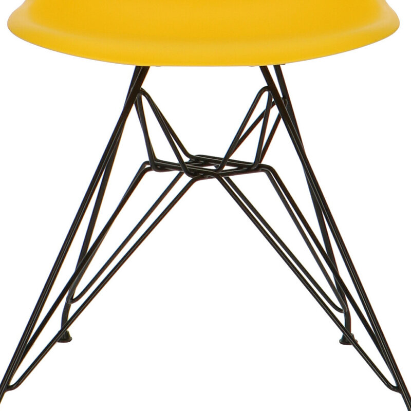 POPfurniture POP Chair DSR Black Base Yellow