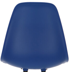 POPfurniture Chaise POP DSR Pieds Gris Bleu Foncé