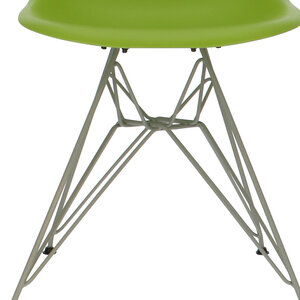 POPfurniture POP Stuhl DSR Graues Untergestell Grün