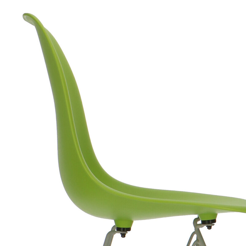 POPfurniture Chaise POP DSR Pieds Gris Vert