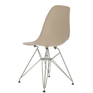 POPfurniture POP Stuhl DSR Graues Untergestell Greige