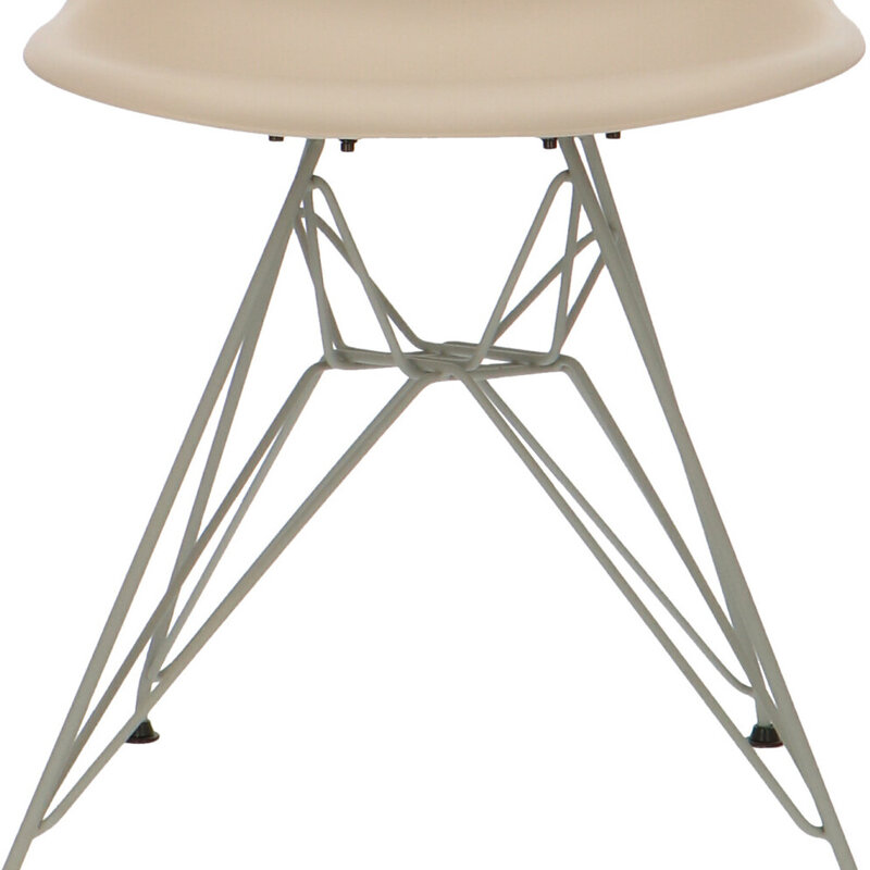 POPfurniture Chaise POP DSR Pieds Gris Greige