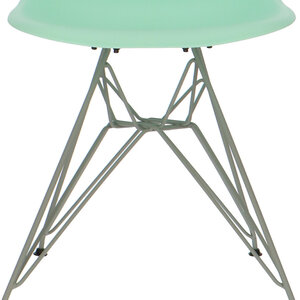 POPfurniture Chaise POP DSR Pieds Gris Vert Menthe