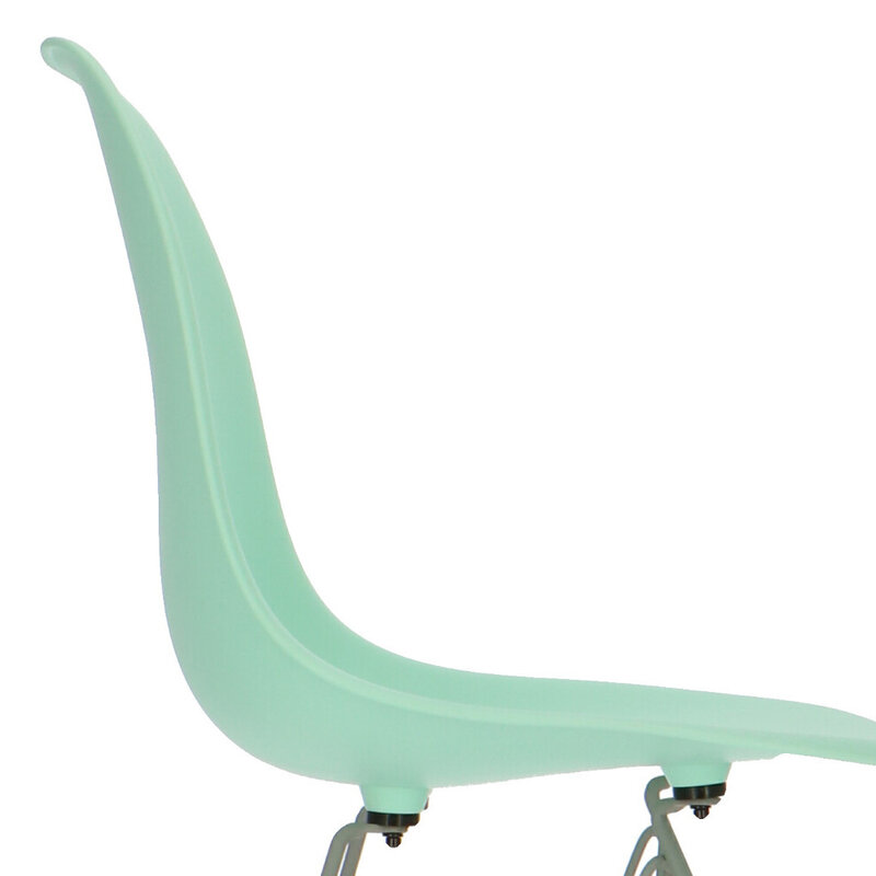 POPfurniture POP Stuhl DSR Graues Untergestell Minzgrün