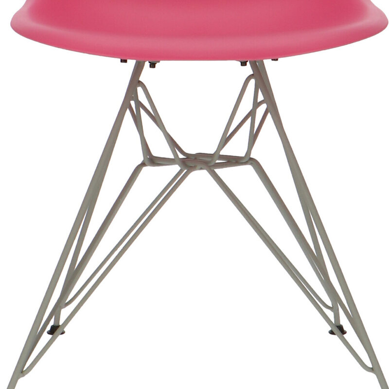 POPfurniture POP Stol DSR Grå Bas Rosa