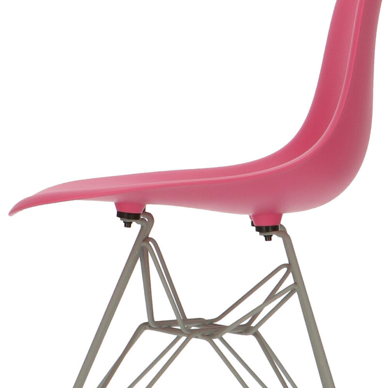 POPfurniture Chaise POP DSR Pieds Gris Rose