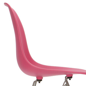 POPfurniture POP Stuhl DSR Graues Untergestell Rosa