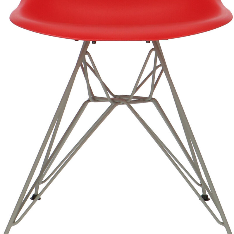 POPfurniture POP Stol DSR Grå Bas Röd