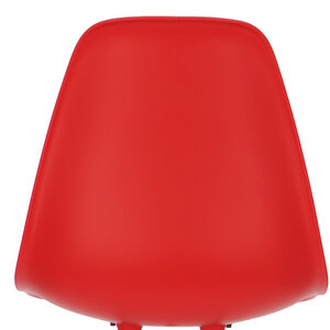 POPfurniture Chaise POP DSR Pieds Gris Rouge