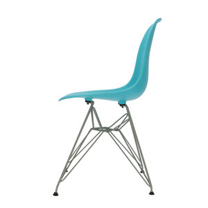 POPfurniture POP Stuhl DSR Graues Untergestell Türkis