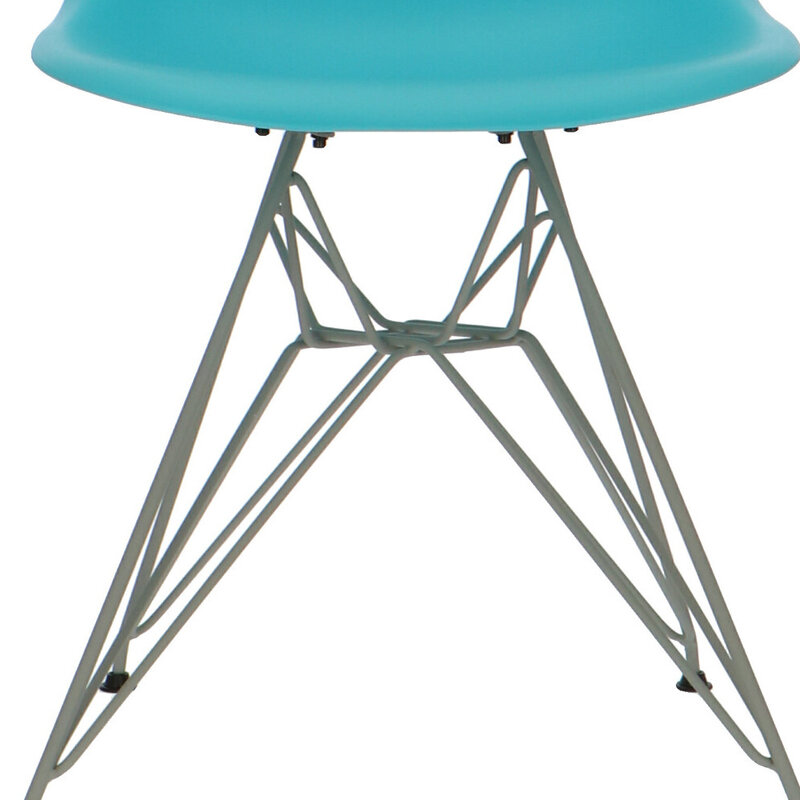 POPfurniture POP Stol DSR Grå ChassisTurkis