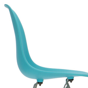 POPfurniture POP Stol DSR Grå Bas Turkos