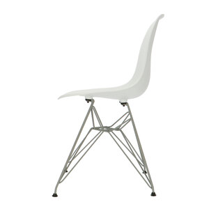 POPfurniture POP Stuhl DSR Graues Untergestell Weiß