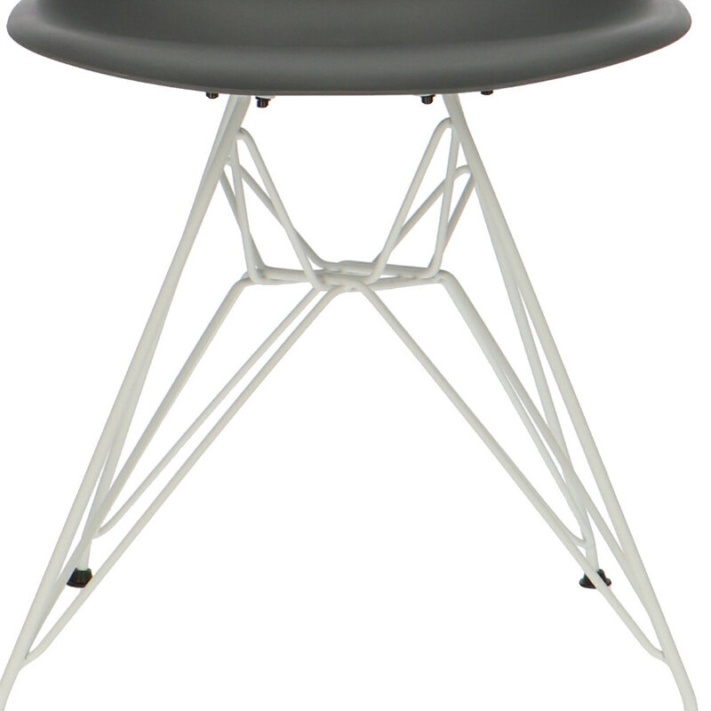 POPfurniture POP Chair DSR White Base Anthracite