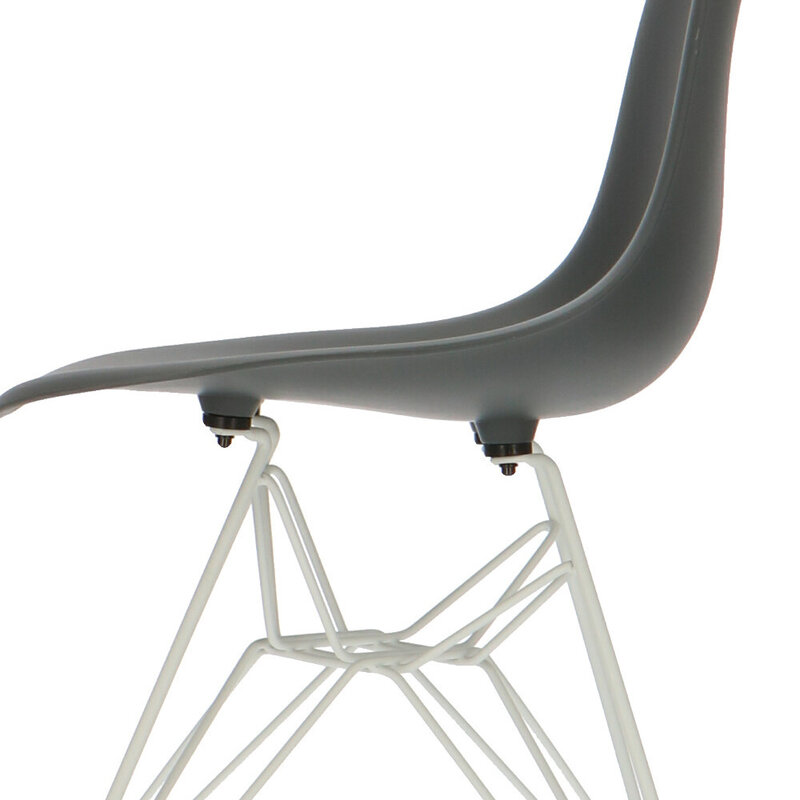 POPfurniture POP Stuhl DSR Weißes Untergestell Anthrazit