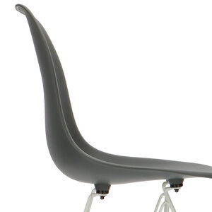 POPfurniture POP Stuhl DSR Weißes Untergestell Anthrazit