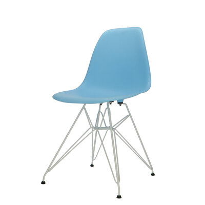 POPfurniture POP Chair DSR White Base Blue POP Chair DSR White Base Blue