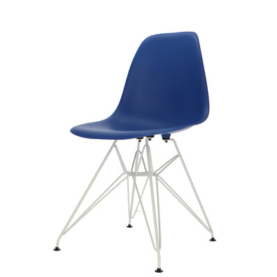 Chaise POP DSR Pieds Blancs Bleu Foncé