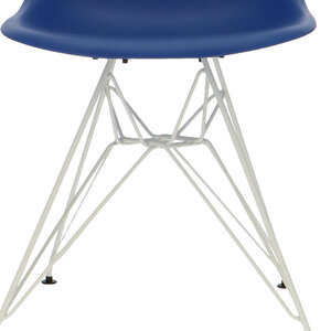 POPfurniture POP Stuhl DSR Weißes Untergestell Dunkelblau