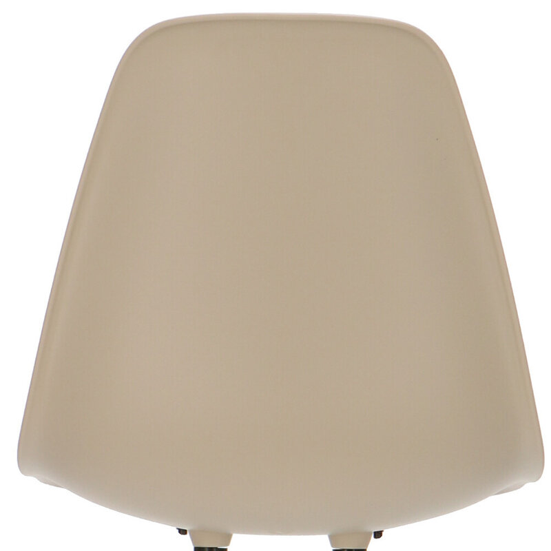 POPfurniture Chaise POP DSR Pieds Blancs Greige