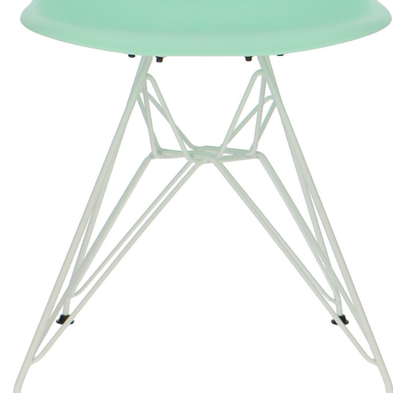 POPfurniture POP Stuhl DSR Weißes Untergestell Minzgrün