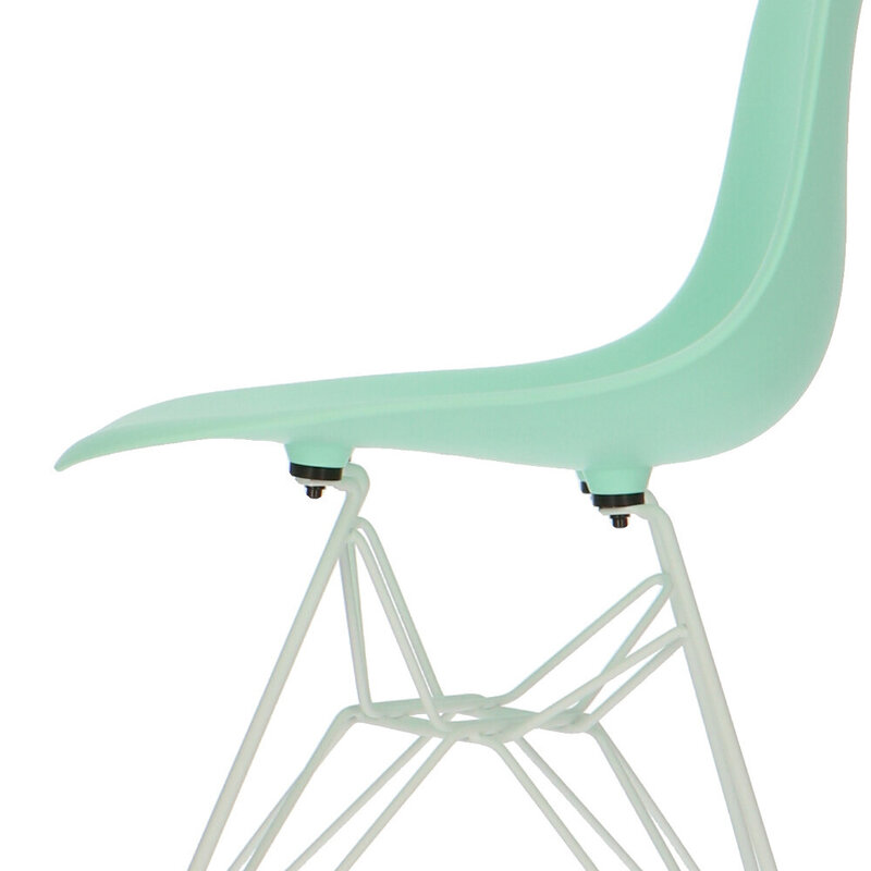 Chaise POP DSR Pieds Blancs Vert Menthe POPfurniture Chaise POP DSR Pieds Blancs Vert Menthe