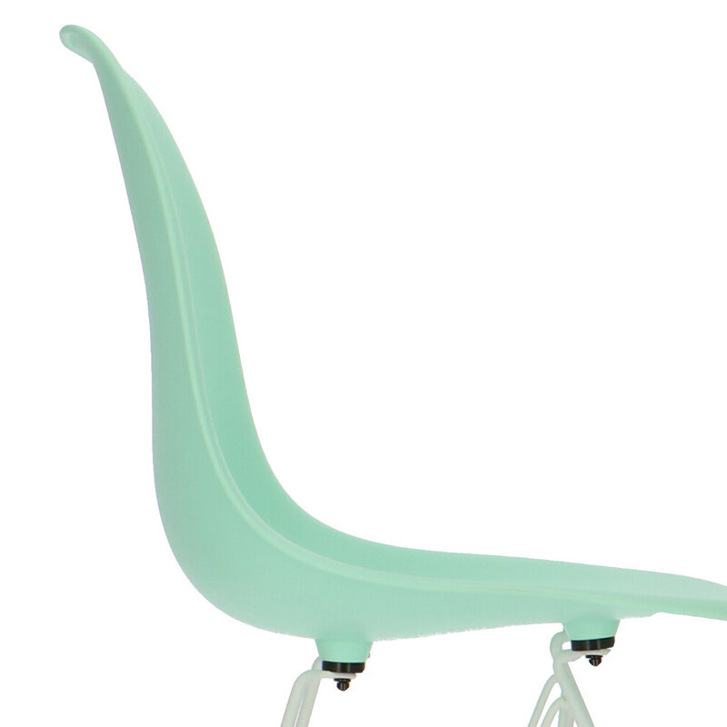 POPfurniture POP Stol DSR Vit Bas Mintgrön