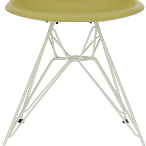 POPfurniture POP Chair DSR White Base Olive Green